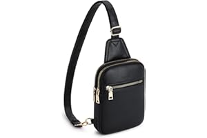 Shevvi Small Sling Bag Crossbody Bags for Women, Fanny Pack Crossbody Purse for Women Trendy, Leather Chest Bags for Travel