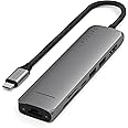 Satechi 7 in 1 USB C Hub Multiport Adapter with 4K HDMI, 100W PD Charging, 2X USB-A Data Ports, Micro/SD Card Readers for MacBook, Windows - Space Gray