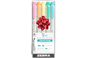 Zebra Pen Mildliner Dual-Tip Highlighter Set, Broad and Fine Point Tips, Ideal for Bible Highlighting, No Bleed, School Suppl