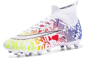 tevzolpa Soccer Cleats Mens Womens Indoor Soccer Shoes Wide Baseball Turf Shoes Youth Rugby Shoes Adult Artificial Ground AG FG TF Football Boots