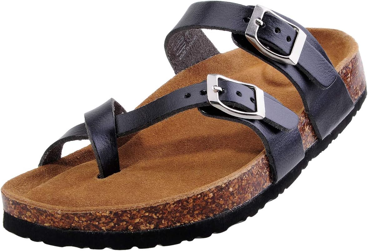 Womens Slide Sandals Open Toe Cork Footbed Sandals