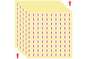 DIYEAH 6400PCS 10mm Self Adhesive Red Arrow Sticker Labels Products Inspection Defect Indicator Tapes