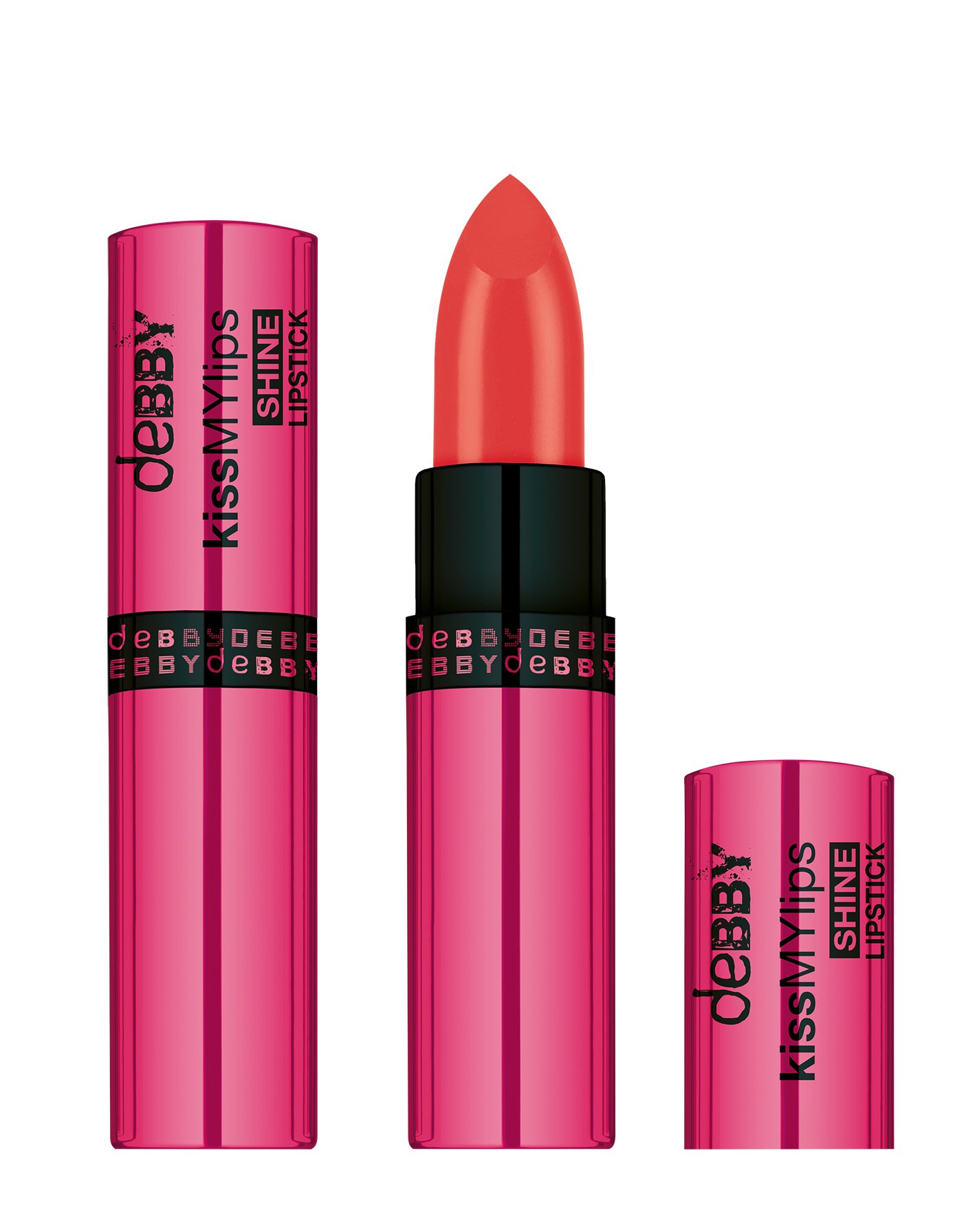 DEBBY Kiss My Lips Shine 06 Coral Red Lipstick Make-Up Lips