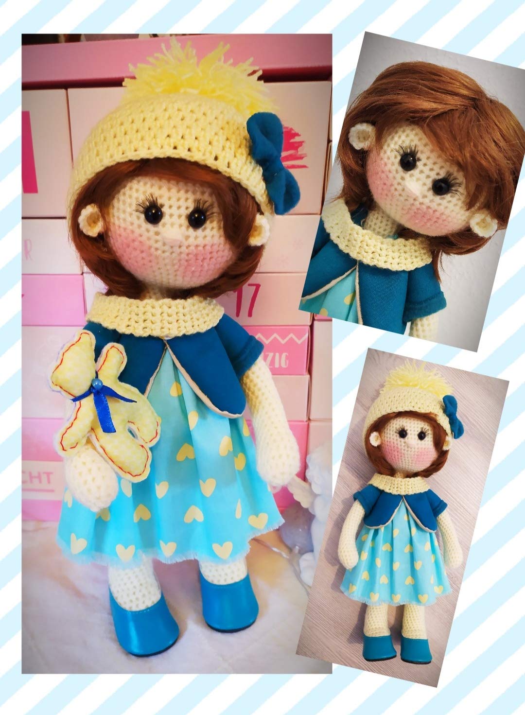 Elisa - ca. 34 cm groß, gehäkelte Puppe: Amazon.de: Handmade