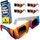 Medical king Solar Eclipse Glasses 2024 CE and ISO Certified Approved 2024 Safe Shades for Direct Sun Viewing (Pack of 5)