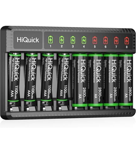 EBL 4-Pack 5000mAh Size C Rechargeable Batteries Battery Charger For