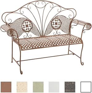 CLP Banco de Jardín Tjure en Hierro Barnizado I Banco de Exterior en