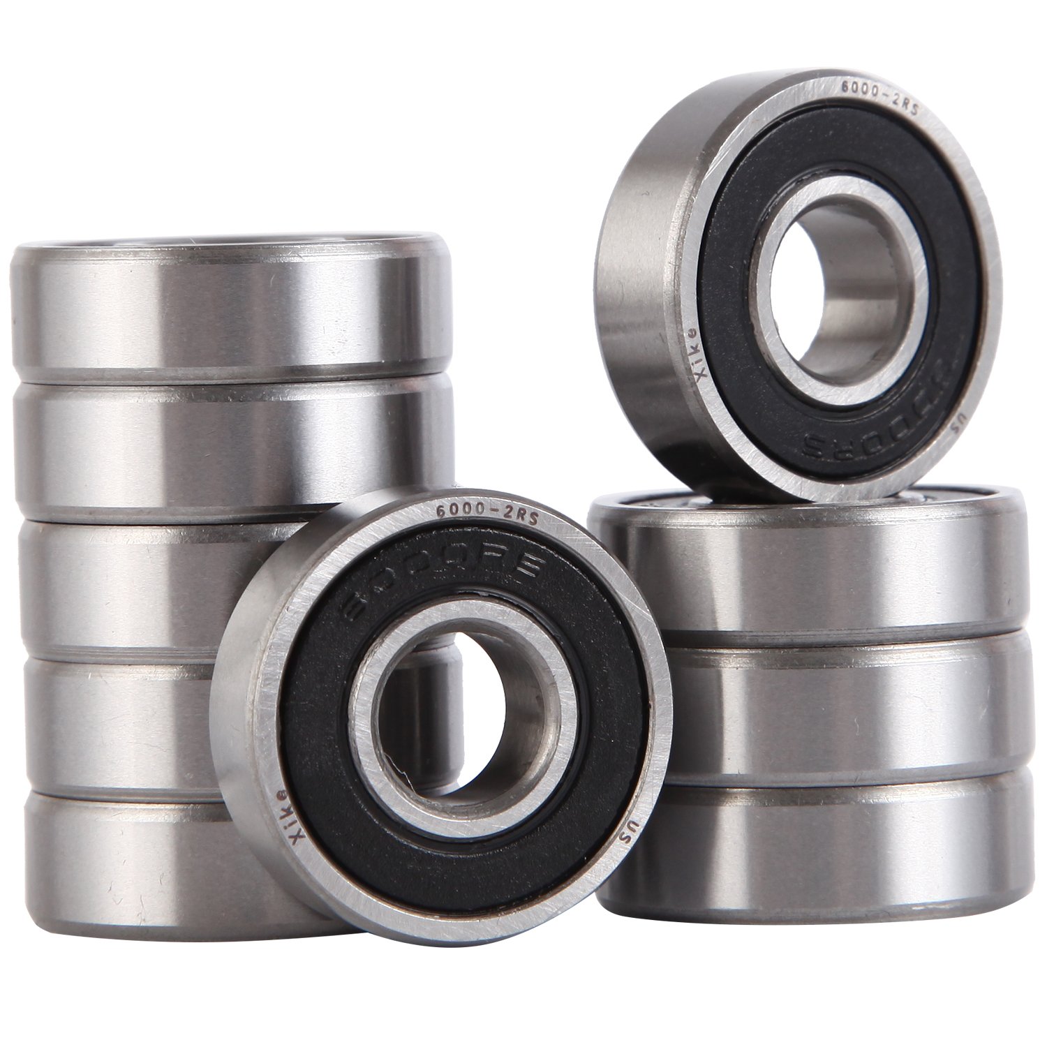 XiKe 10 Pack 60002RS Bearings 10x26x8mm Stable Performance and Cost