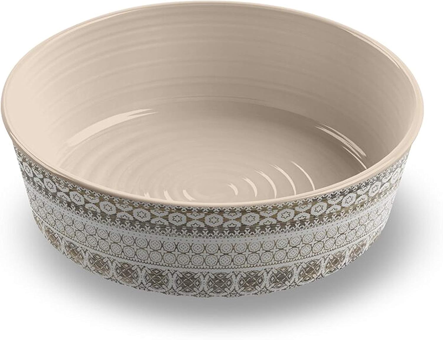 Moroccan Wood Melamine Pet Bowl - Medium (SINGLE WALL)