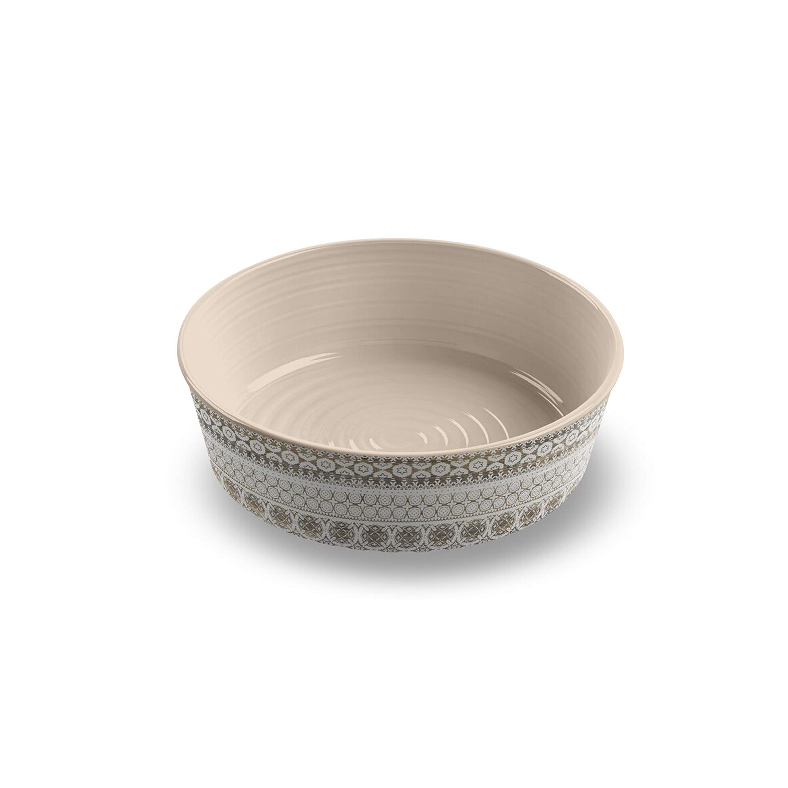 Moroccan Wood Melamine Pet Bowl - Medium (SINGLE WALL)