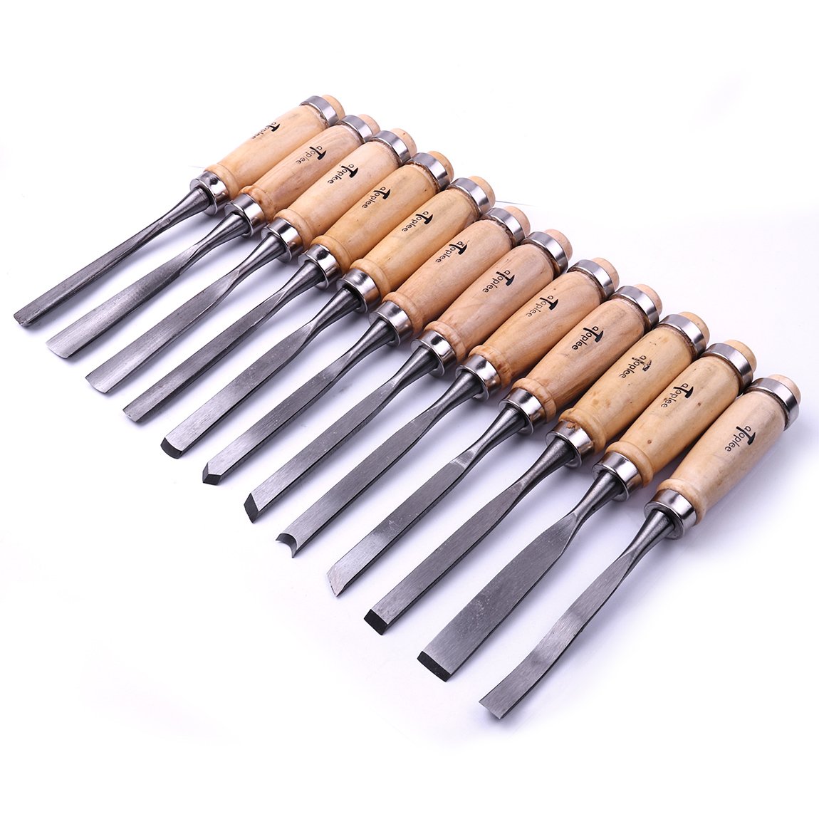 Atoplee 12pcs Woodworking Professional Gouges Wood Carving Hand Chisels