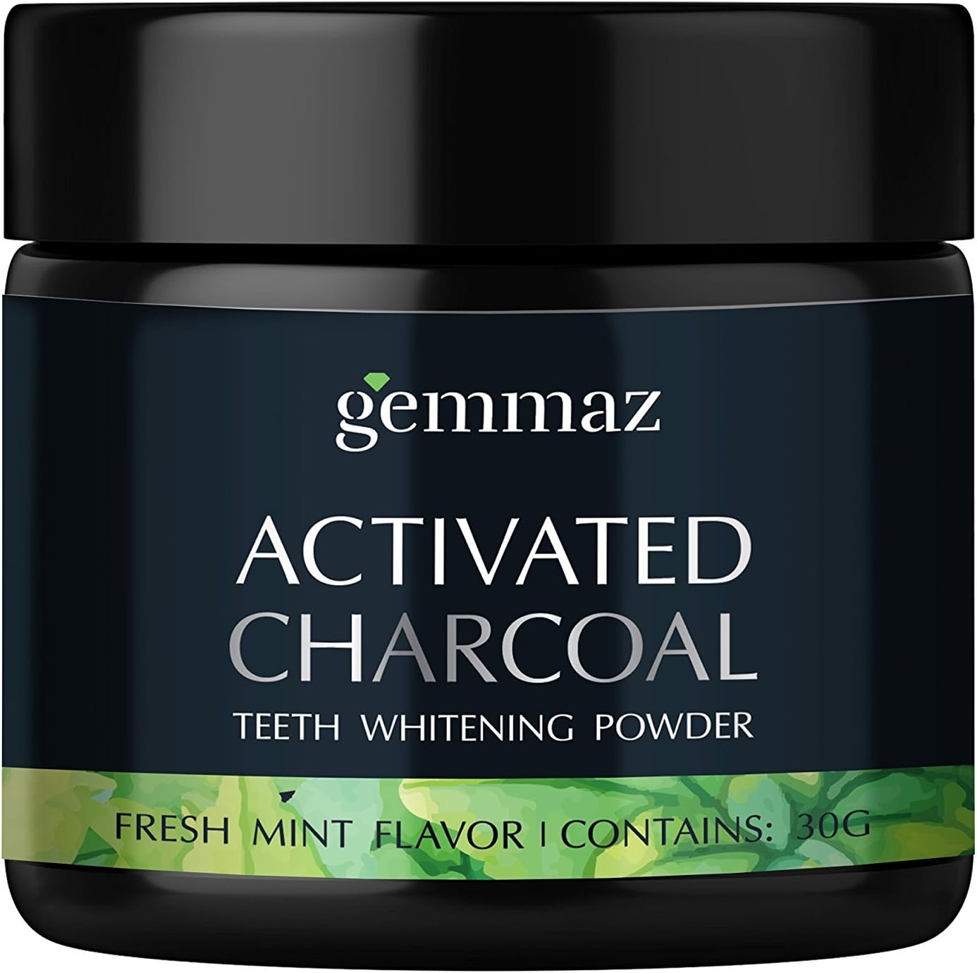 Charcoal Teeth Whitening Powder, Organic Coconut Activated Charcoal Teeth Whitening, Enamel Safe Teeth Whitener for Sensitive Teeth Gums, Fresh Mint Flavor by Gemmaz (60g)