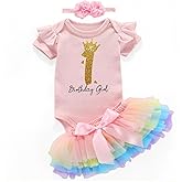 Azzwnee 1St Year Birthday Girl First Birthday Outfit Tutu Dress For Baby Girl Photoshoot Outfits