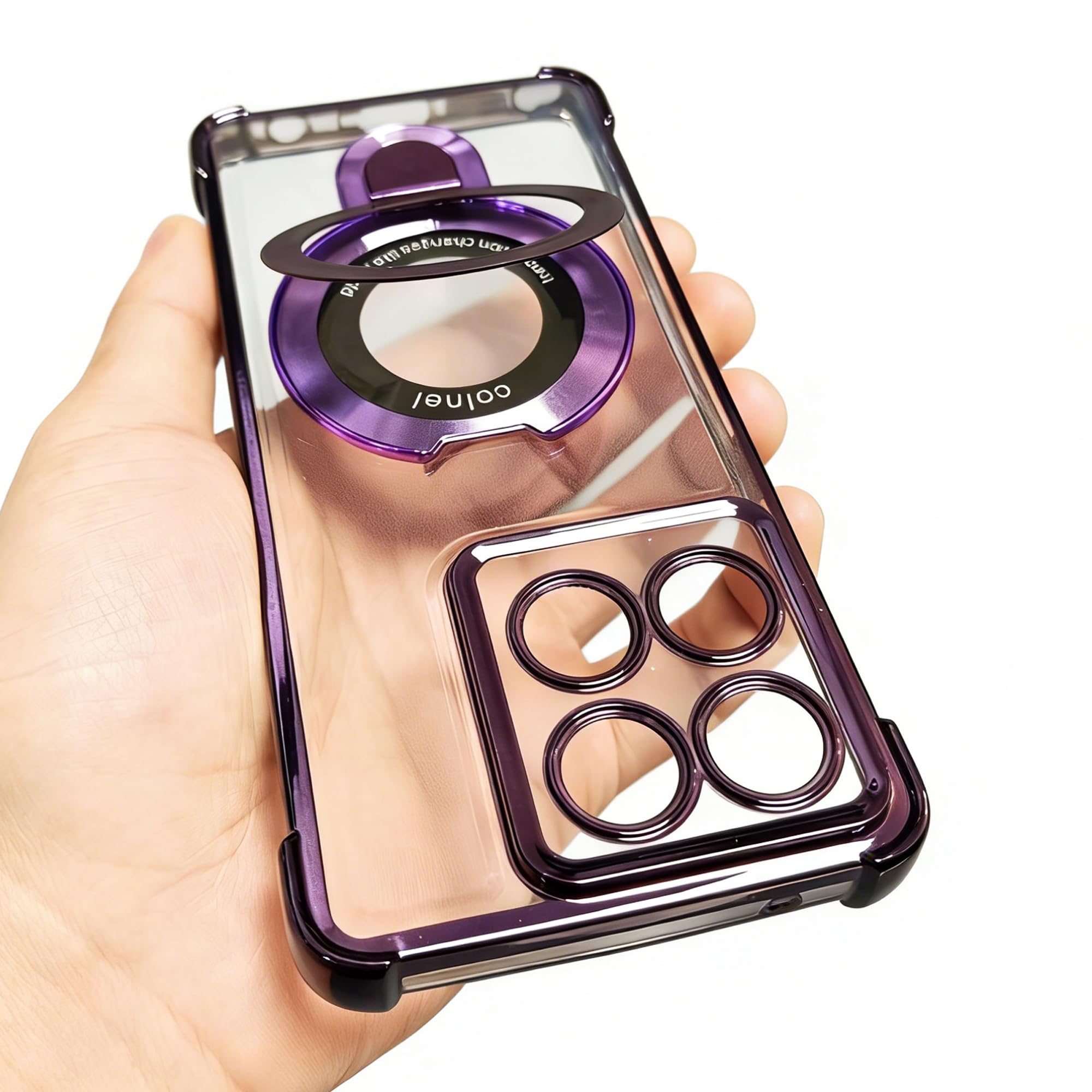 Buliangren Case Compatible with Motorola Moto G Stylus 2025 5G Case softcase Protective with Ring Stand Clear Phone case for Moto G Stylus 2025 Girly,Purple