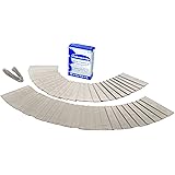 Double Sided Write On Metal Labels for Outdoor, Gardening, and High Durability Applications; Emboss-O-Tag Aluminum Plant Tags with 6 Inch Wires for Extreme Weather Use (Pack of 50)