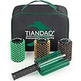 TIANDAO Ski Wax Kit with Quick Change Axle, 100mm Roto Brush Set for Skis Snowboards, 3 Professional Brushes (Brass, Horsehair, Nylon) for Fast Cleaning, Polishing Glide Finish