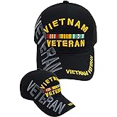 Vietnam Veteran Baseball Cap 3D Embroidered Military Apparel for Men and Women Black