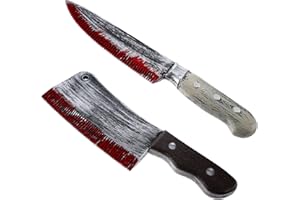 BOAO 2 Pieces Plastic Bloody Knife Halloween Bloody Toy Knife for Halloween Costume Accessory (Style 3)