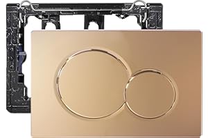 TOILTOBLE Dual Flush Actuator Plate Compatible with Geberit 115.770.46.6 Wall Mount Toilet Flush Actuator Plate Sigma20 Sigma01, Glossy Gold