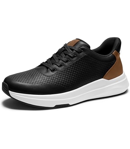Coostar Slip On Shoes for Men Orthopedic Walking Shoe with Arch Support Hands Free Loafers Casual Black Size 8