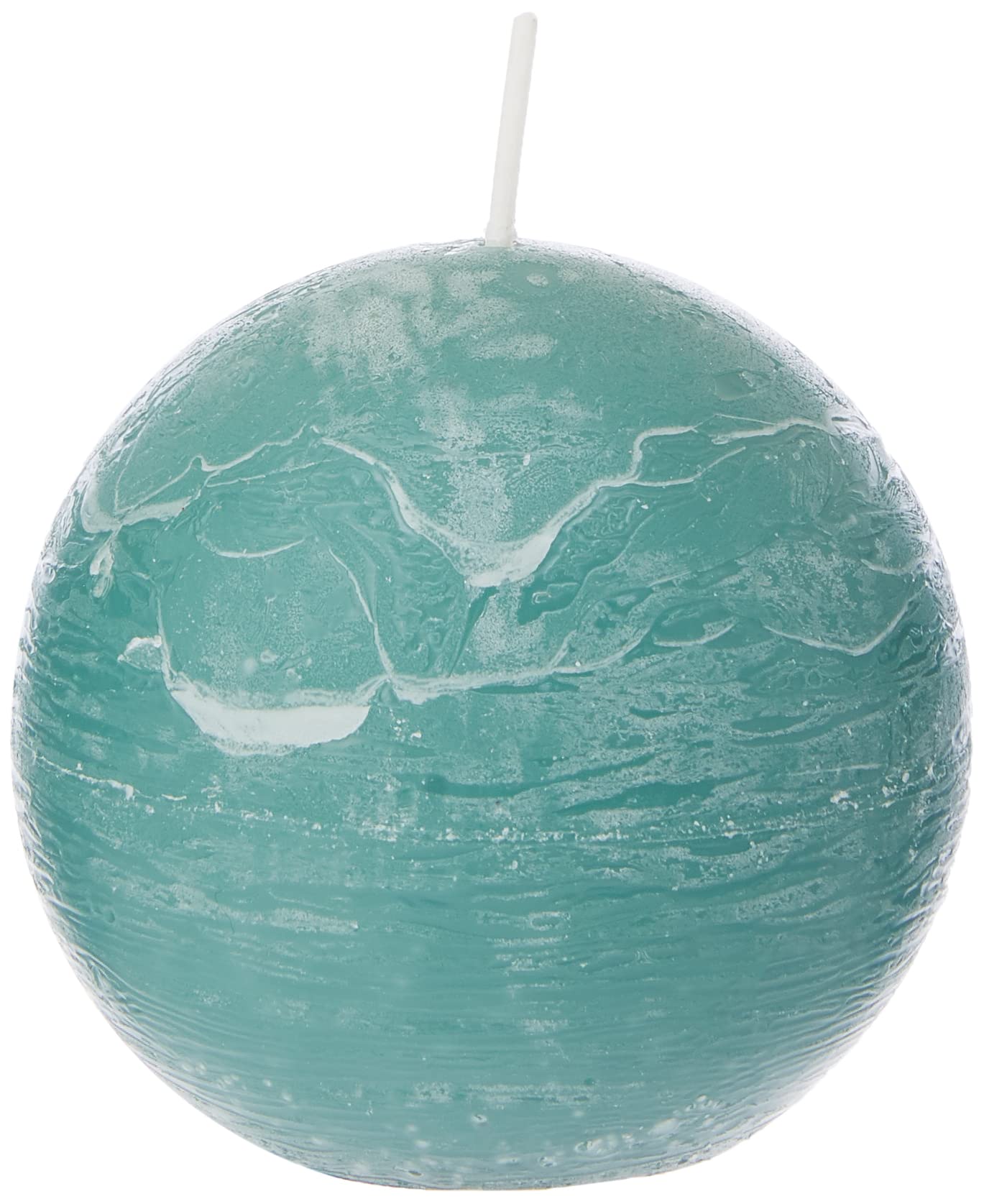Spaas 6 Rustic Unscented Ball Candles 80 mm, ± 24 Hours, Emerald Green