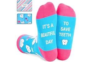 HAPPYPOP Dental Socks Teeth Socks Dentist Socks, Dental Student Gifts Teeth Gifts Dental Assistant Gifts Dentist Gifts Dental School Graduation Gifts