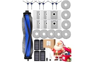 Yivy 27pcs Replacement Parts Kit for ECOVACS DEEBOT T50 Omni/T50 PRO Omni, Accessory Set with V-Shaped Brush, 6 Side Brushes, 8 Mop Pads, 4 HEPA Filters, 6 Dust Bags & Bucket Brush