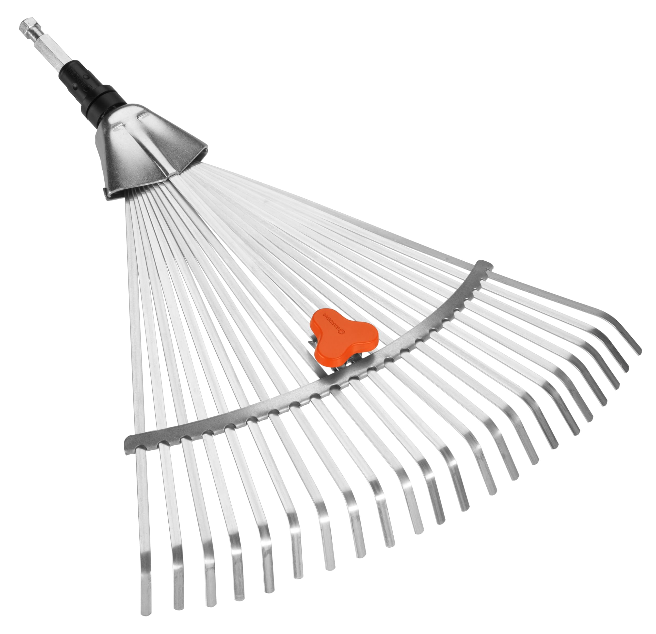 Gardena combisystem adjustable rake: Variable working width of 30-50 cm, ideal garden accessories for consuming foliage or grass cut, matching all CS stems (3103-20)