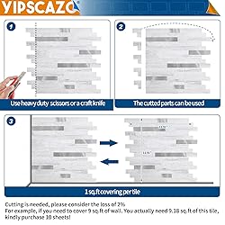 Yipscazo Peel and Stick Stone Metal Tile