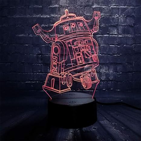 KangYD Wars Machine 3D Night Light, Lámpara de ilusión LED ...