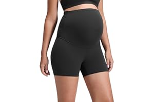 CRZ YOGA Butterluxe Maternity Biker Shorts 4" - Over The Belly Pregnancy Yoga Workout Womens Activewear Buttery Soft