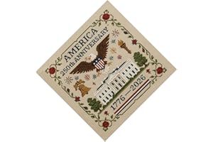 US 250th Anniversary Crossing Stitching Set Patriotic Embroidery Set for Commemorative Gift Veterans Beginner Crossing Stitch