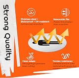 AIFIZO Brushed Aluminium Toilet Sign Set of 2 Self Adhesive 75mm Men Women view 4