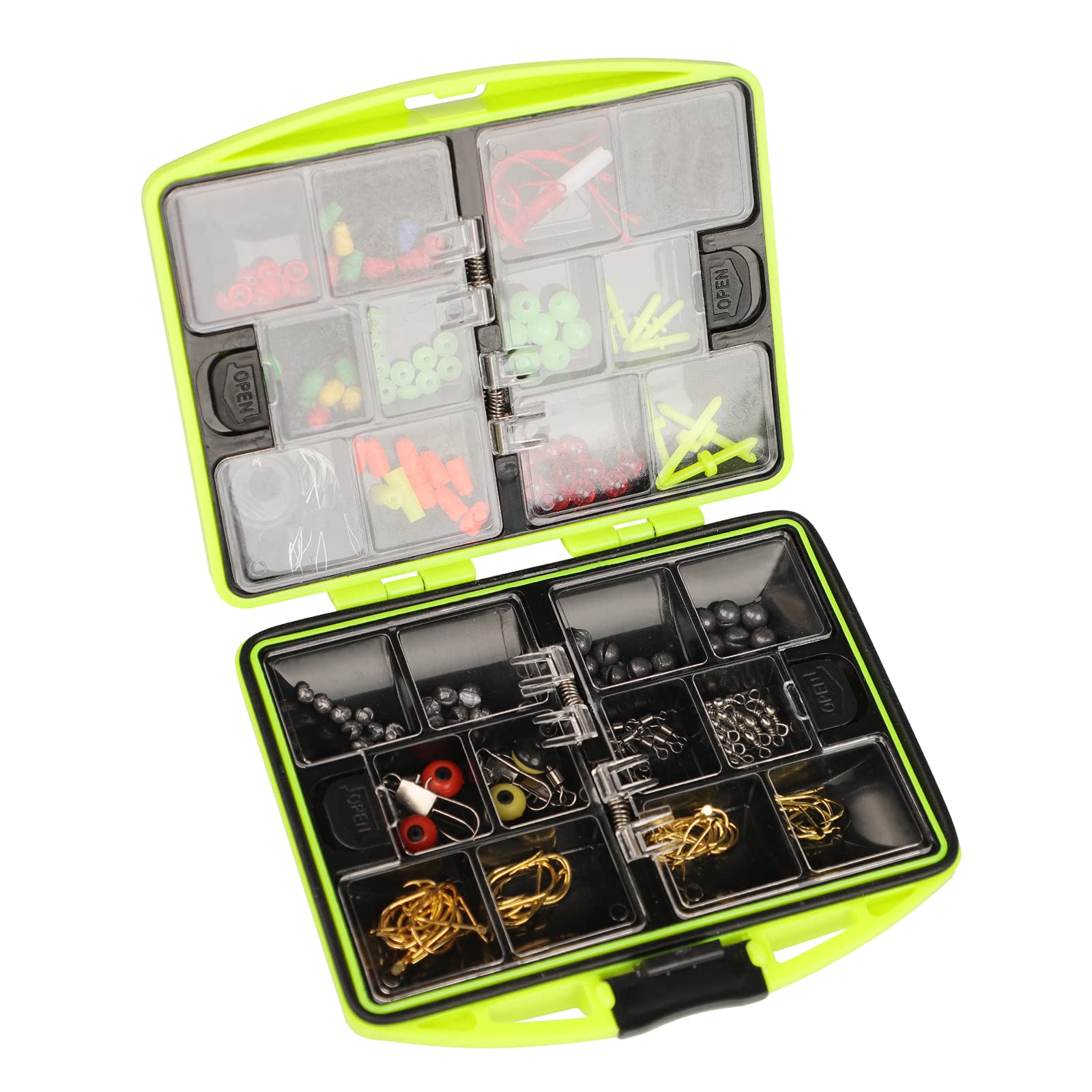 184 Pieces of Rock Fishing Kit Accessories Outdoor Fishing Supplies Freshwater Saltwater Lures Baits Carp Combination Set Including Beads Sinker Fishhook Fishing Line