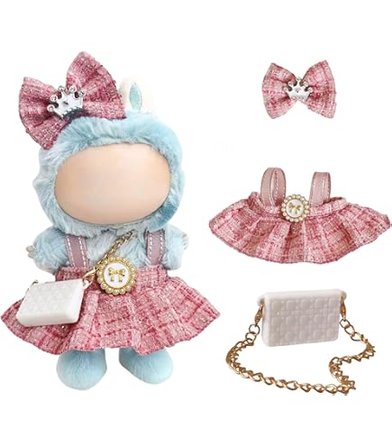 17cm LABUBU Doll Clothes Set, Denim Outfit For LABUBU Dolls (Doll Not