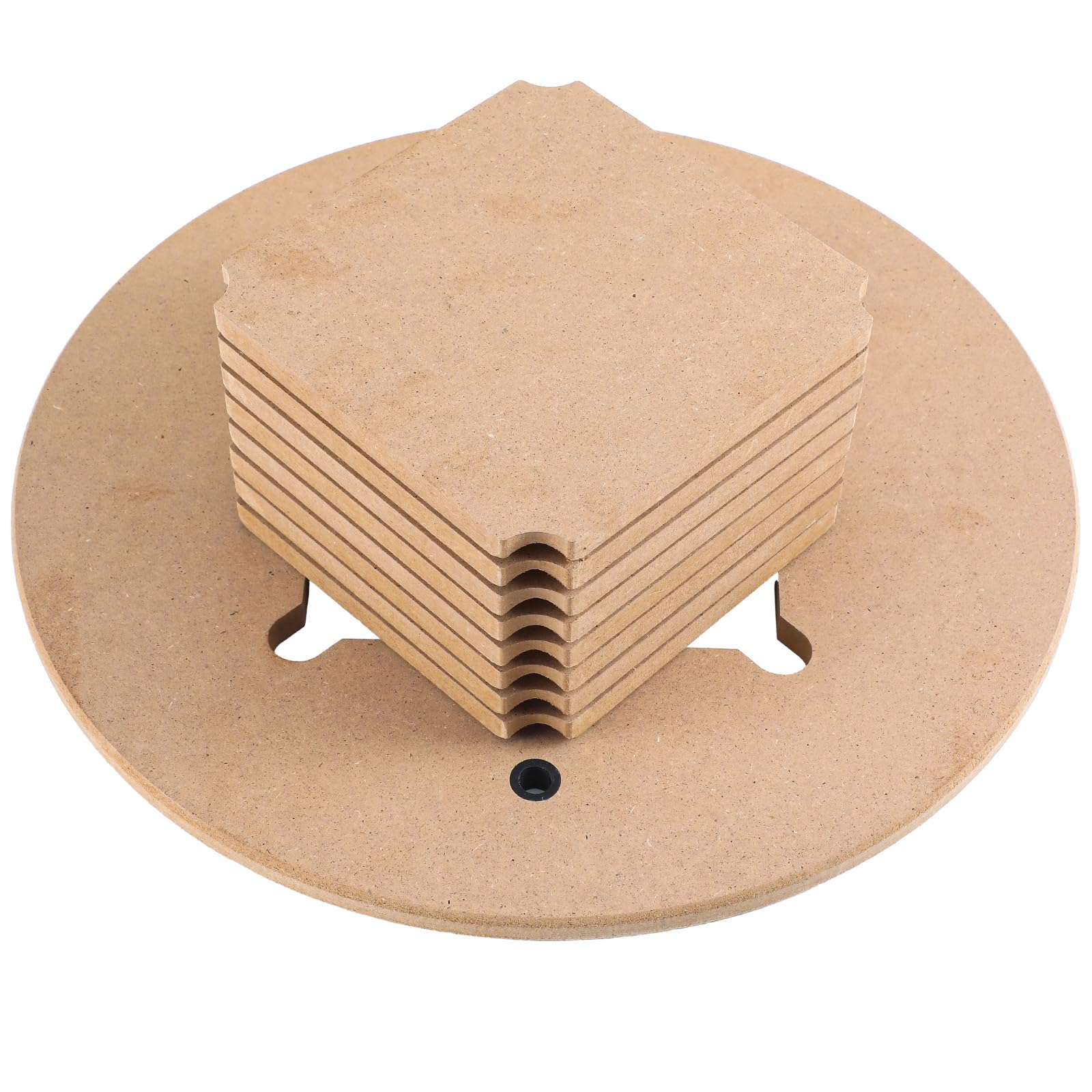 Photo 1 of Pangda Pottery Bat System Spaced 10'' on Center MDF Pottery Tool with 8 Pcs Square Inner Bats Removable Inserts, Bat System for Pottery's Wheel for Potters Clay Artists Mug, Pot and Other Small Pieces