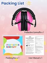 Dr.meter Ear Protection for Children SNR 27 dB Adjustable Headband Rose Red view 8