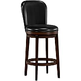 Hillsdale Victoria Wood Bar Height Swivel Stool, Dark Chestnut