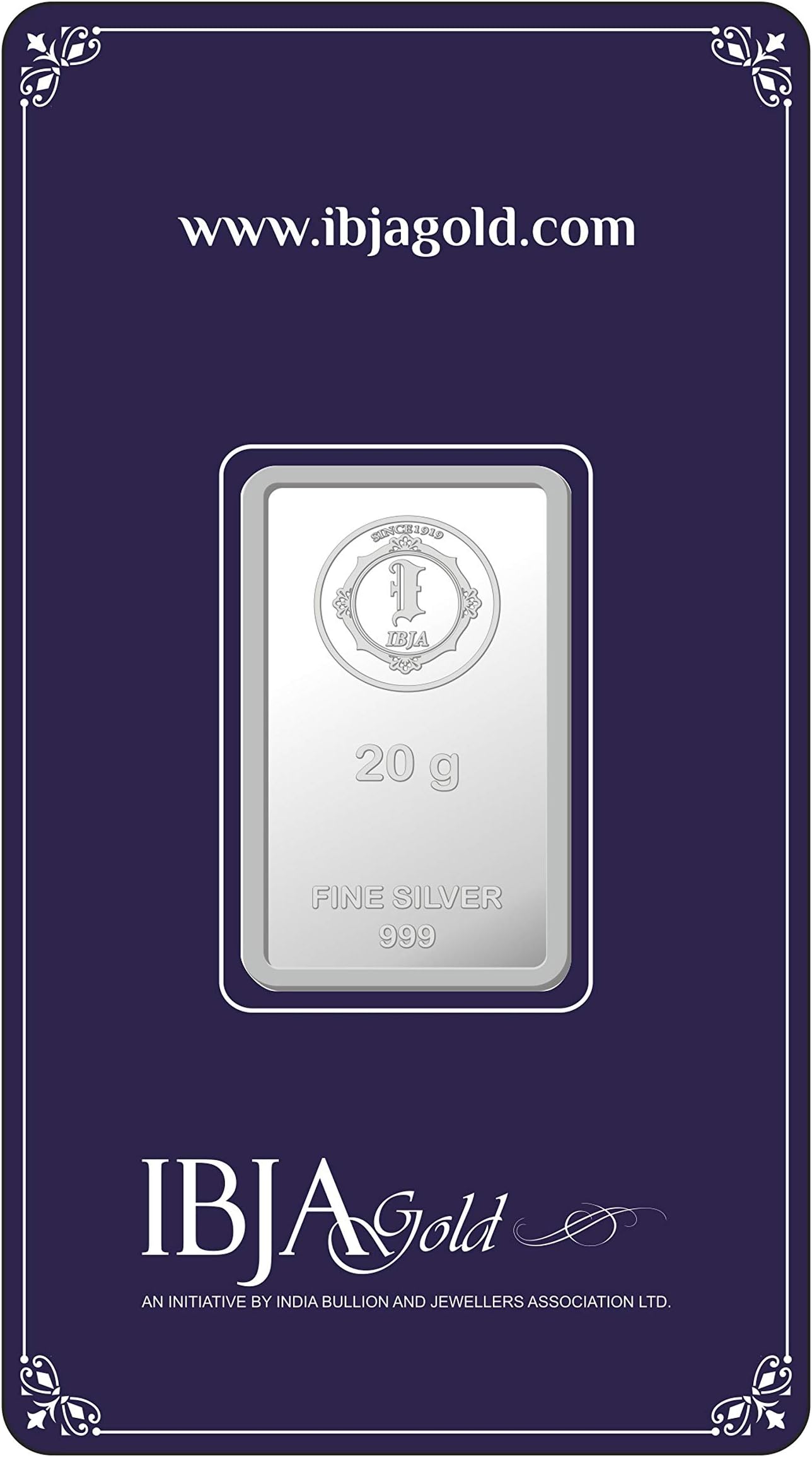 IBJA Gold Investment 20 gm Silver Coin Frames for Women (IG20GMS999INVBR053)