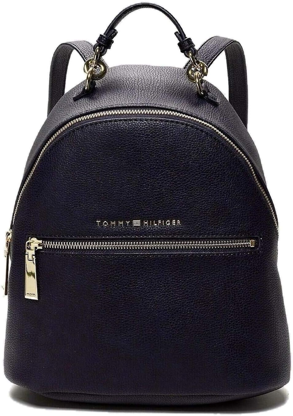 tommy hilfiger black leather bag