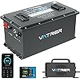 VATRER POWER 48V 150Ah Lithium Golf Cart Battery, Built-in Smart 200A BMS, with Touch Monitor & Mobile APP, 4000+ Cycles Rechargeable LiFePO4 Battery, Max 10.24kW Power Output, Perfect for Golf Carts