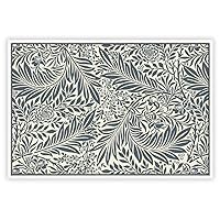 SIGNWIN Framed Canvas Wall Art Floral Pattern Canvas Prints Home Artwork Decoration for Living Room,Bedroom - 16x24 inches