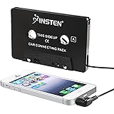 INSTEN 3.5mm Universal Car Audio Cassette Adapter for Smartphones, 3-Feet Cord (Black)