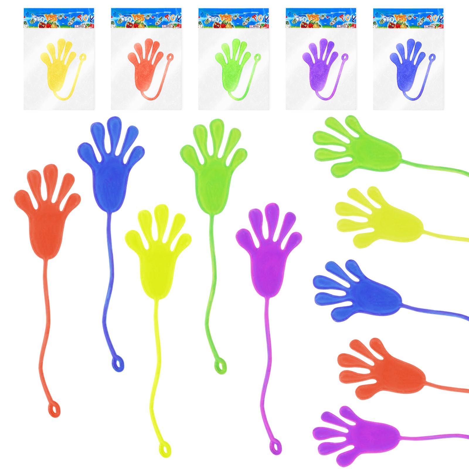 Ainiv 20Pcs Sticky Hands, Stretchy Toys Set, Novelty Toys, Party Bag Fillers, Kids Birthday Party Favors