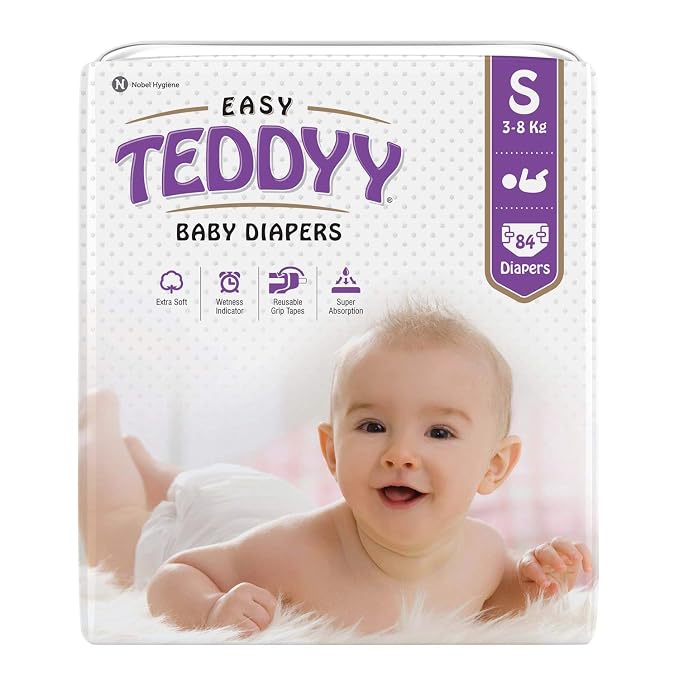 Buy Teddyy Easy Baby Diapers (White, 12 Months/Small
