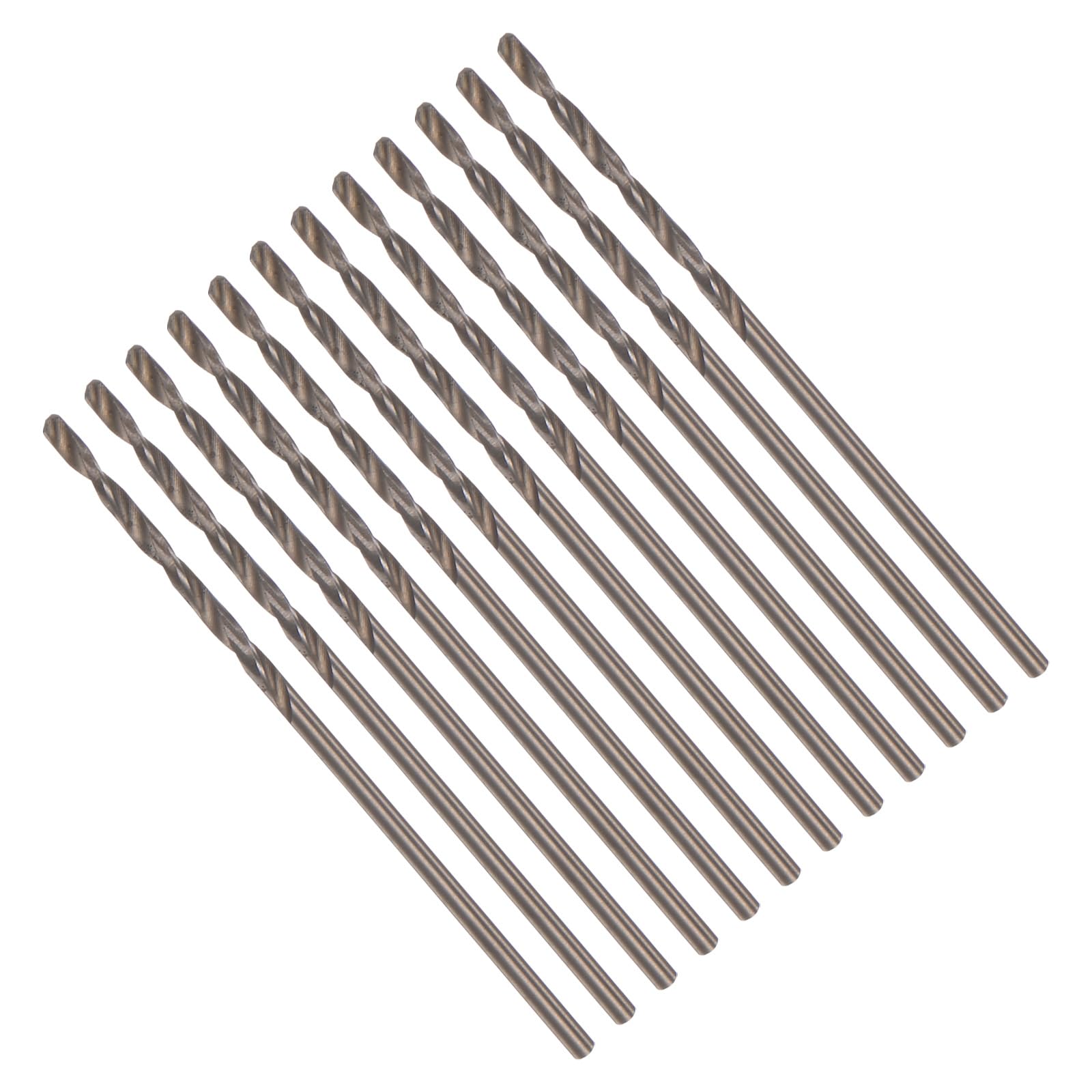 CoCud Cobalt Twist Drill Bits, 1.2mm Cutting Diameter 0.05" Shank, M35 High-Speed Steel Jobber Drill Bit Set (Applications: for Metal Wood Plastic), 12-Pieces
