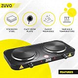 Zuvo 2000W Double Hot Plate – 2 Ring Portable Electric Hob with Thermostat view 7