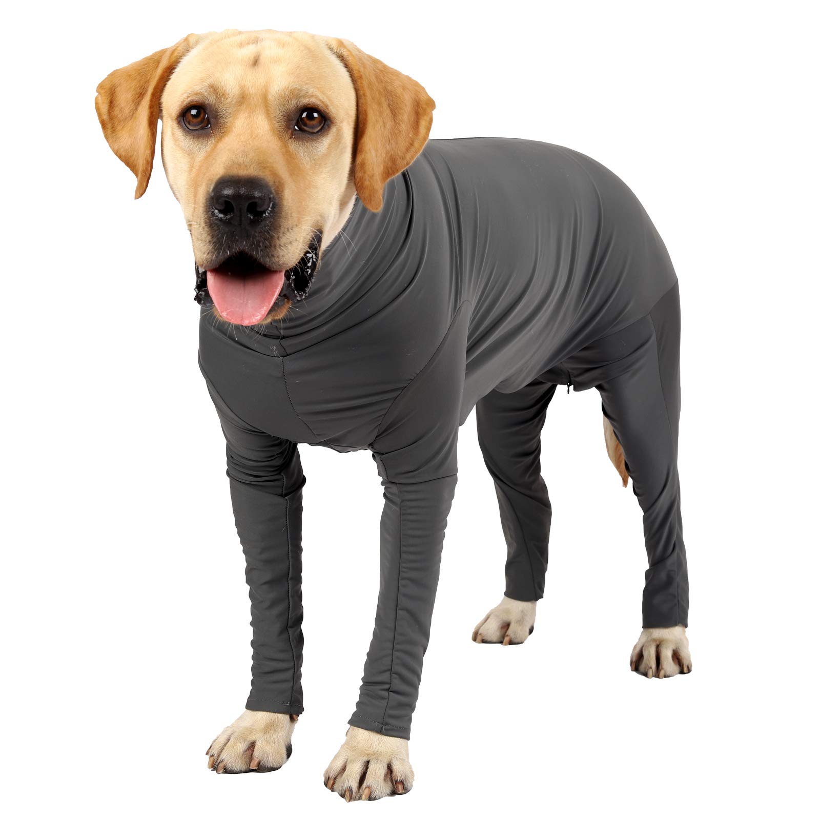 Etdane Dog Onesie Surgery Recovery Suit Prevent Shedding Hair Sport Shirt Anxiety Jumpsuits Pure Gray XX-Large