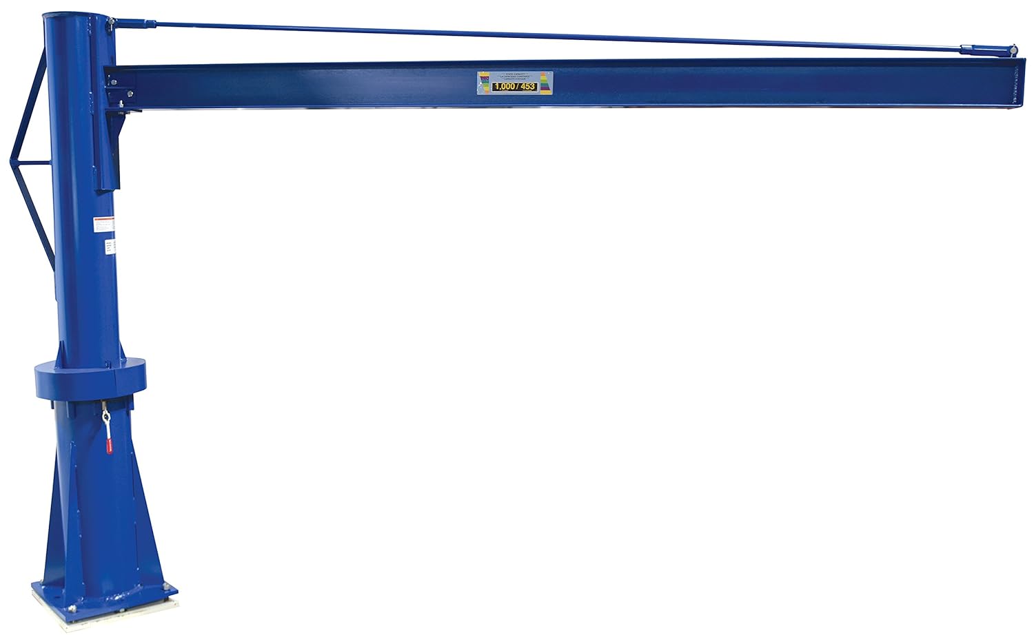 Vestil JIBP10106 Steel Multi Station Transportable Jib Crane, 1000