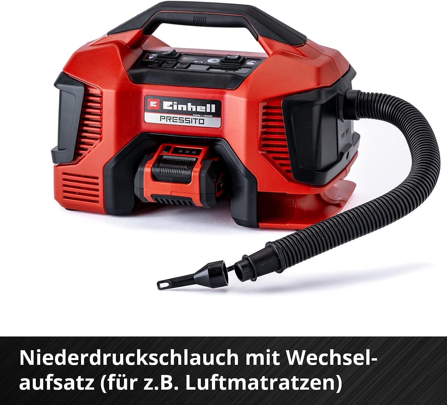 Einhell Hybrid-Kompressor PRESSITO Power X-Change (18 V, max. 11 bar, 31 cm Schlauchlänge, inkl. 3-tlg. Adapter-Set, ohne Akku) 8